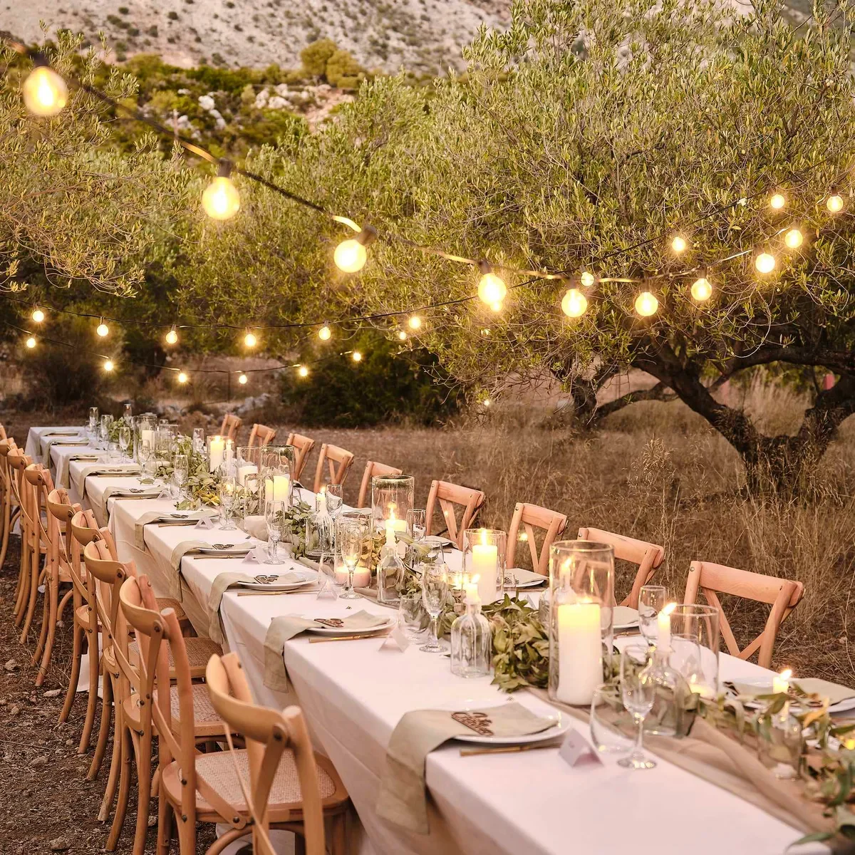 outdoor lights wedding