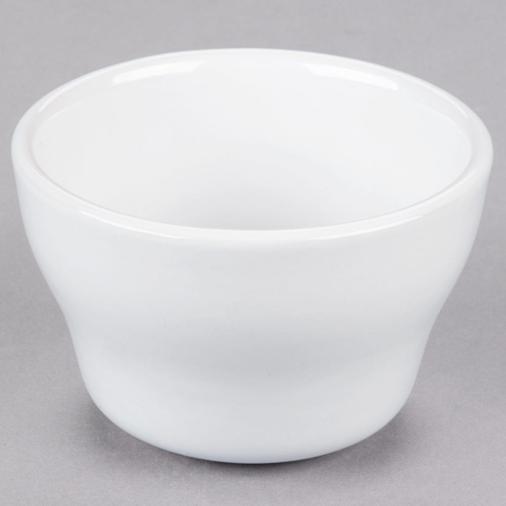 Acopa 3 oz. Stackable Rolled Edge Bright White Stoneware Espresso Cup -  36/Case